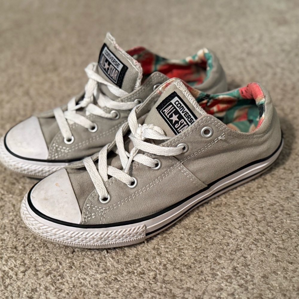 Converse Light Gray Canvas Sneakers